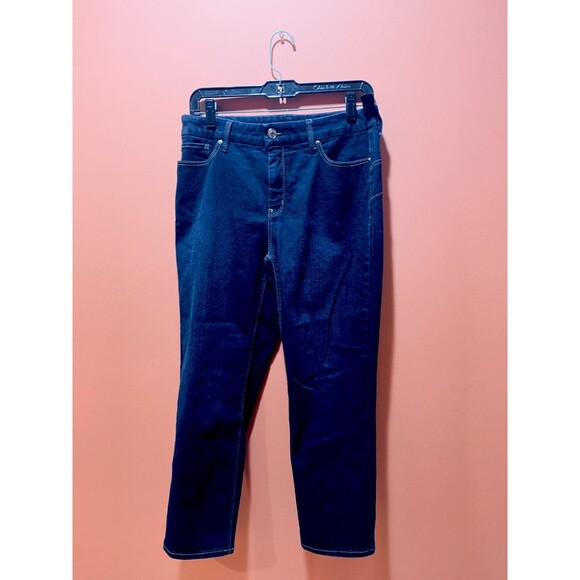 Chicos Dark Wash The So Lifting Crop Jeans Size 0.5 (6 - 30/23) Straight Stretch - Picture 2 of 13